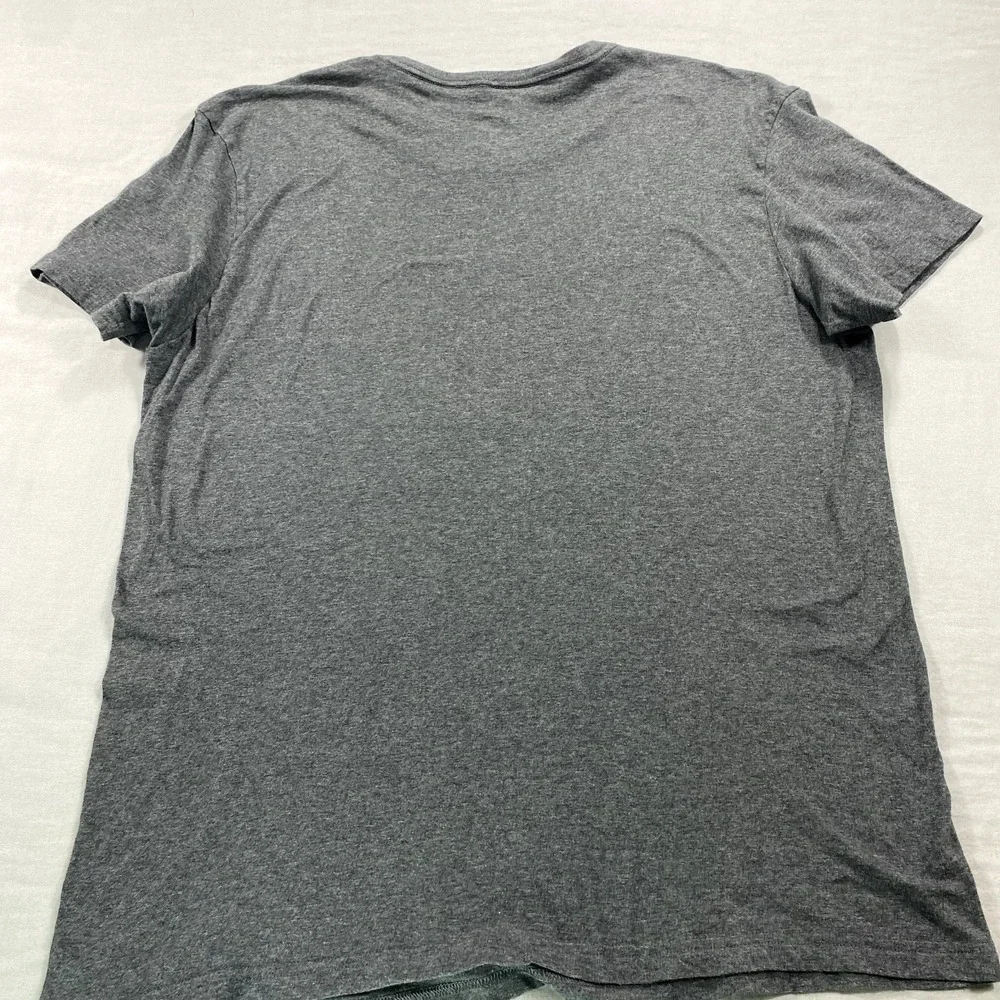 Polo‎ Ralph Lauren Shirt Mens Large Gray Black Pony Pullover Crew Neck Tee Adult